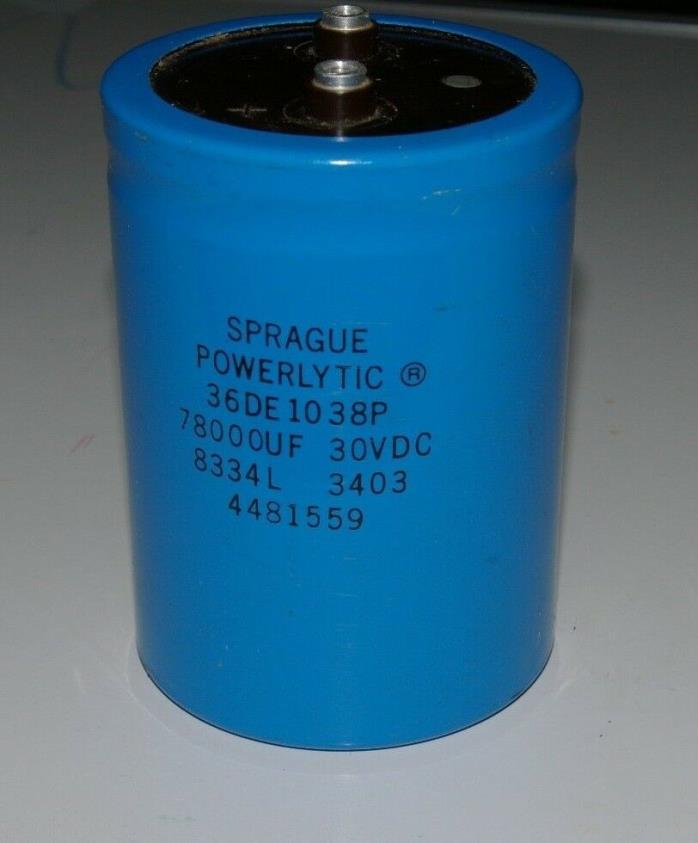 NOS SPRAGUE POWERLYTIC 36D7068P 110000uF 15VDC Large Can Capacitor