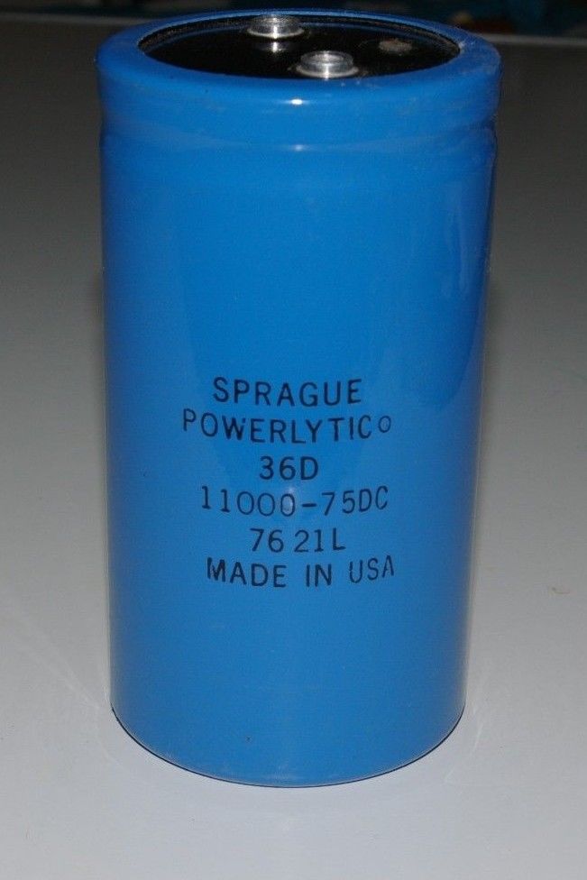 NOS SPRAGUE POWERLYTIC 36D 11000uF 75VDC Large Can Capacitor
