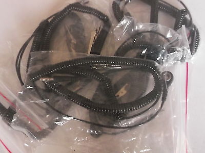 BYSTAT 12' COILED GROUND CORD SNAP & PLUG & ALIGATOR CLIP - QTY 5 - NEW