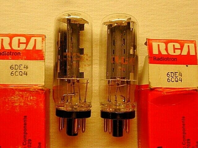 VINTAGE NOS RCA 6DE4 6CQ4 VACUUM TUBE TUBES LOT OF 2 USA TESTED TUB14684