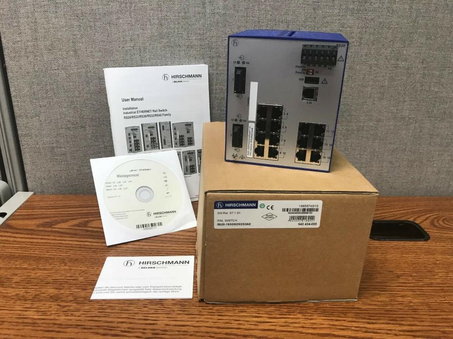 Hirschmann RS20-1600M2M2SDAE Industrial Ethernet Rail Switch