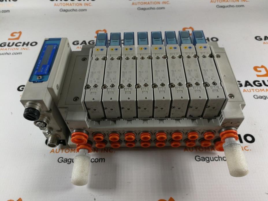 SMC EX260-SEN2 EX260SEN2 Ethernet/IP + (8) SMC SY5200-5U1  5-PORT SOLENOID VALVE