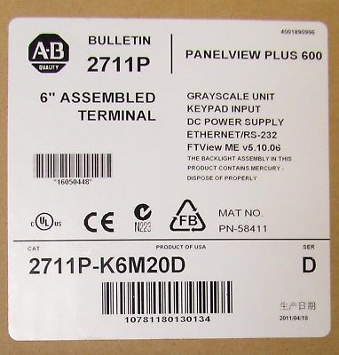ALLEN BRADLEY 2711P K6M20D 6