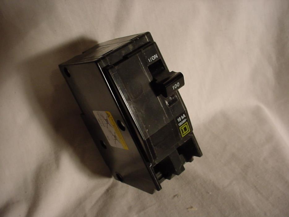 NEW! SQUARE D Model QO2100CP Plug in CIRCUIT BREAKER 120 240V 100A 2 Poles