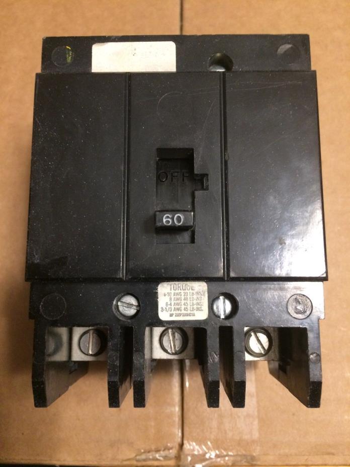 Westinghouse GHB3060 60 AMP 277/480VAC 3-Pole Circuit Breaker