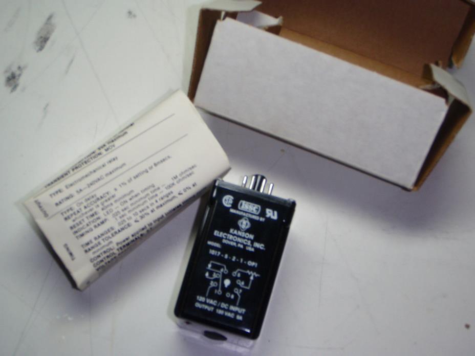 ISSC Kanson Electronics 1017-5-2-1 120VAC or DC .025-10 Sec. Time Delay Relay