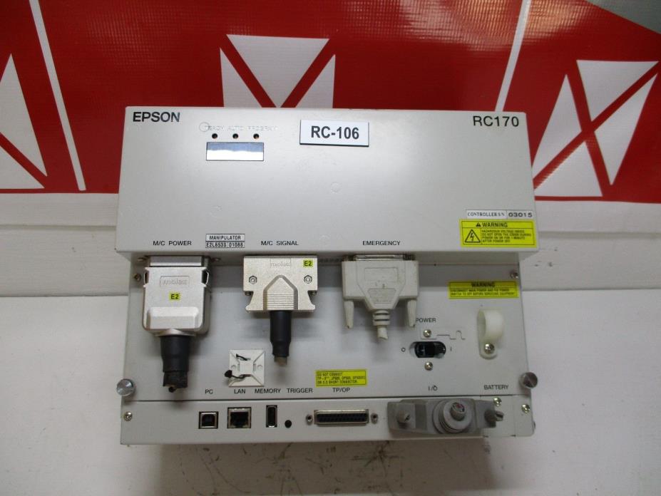 EPSON SEIKO RC170 ROBOT CONTROLLER SINGLE PHASE AC200-240V 9.5KG 4 AXIS TYPE