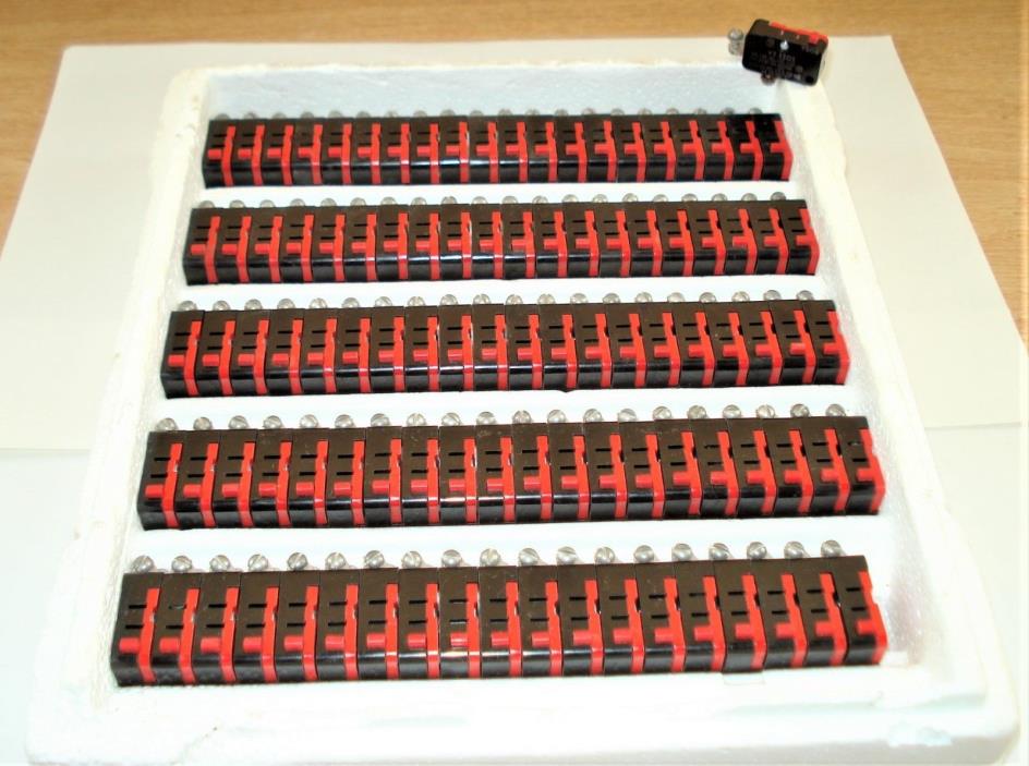 100 Small Vintage V3-1101 Push Button Micro Switches...New Old Stock  NOS