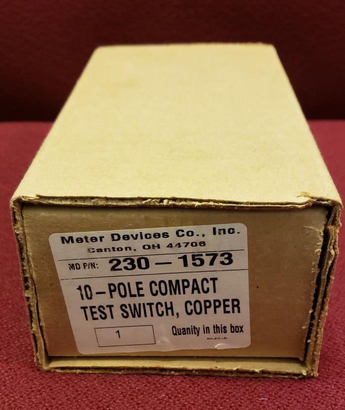Meter Devices, 10-Pole Compact Test Switch, Copper, 230-1573