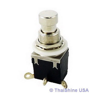 1 x 1P2T SPDT Momentary Stomp Foot / Pedal Push Button Switch Solder Lugs USA
