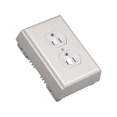 Wiremold NM2D Surface Wiring Outlet Kit, Ivory