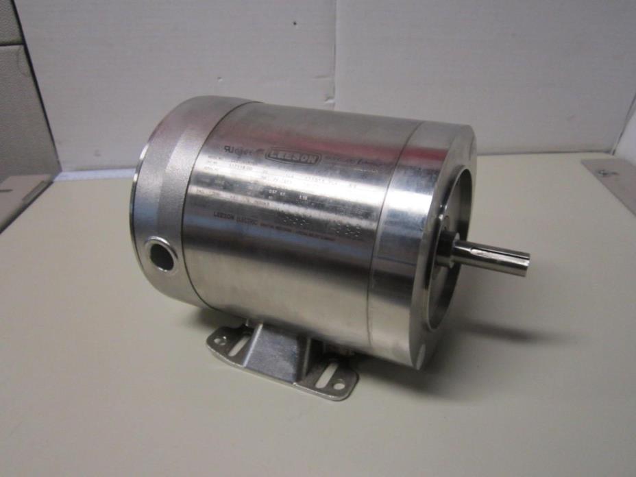 Leeson Wash Down Washguard Motor 1/2 HP 3450RPM 3 Phase 230V Frame 56H C