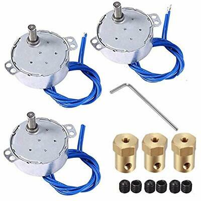 3PCS Synchronous Motor With 7mm Flexible Coupling Connector, Electric Turntable