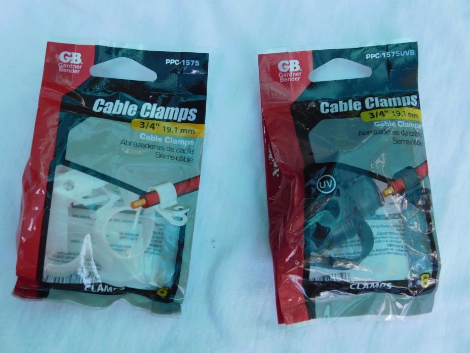 2 6 packs cable clamps 3/4