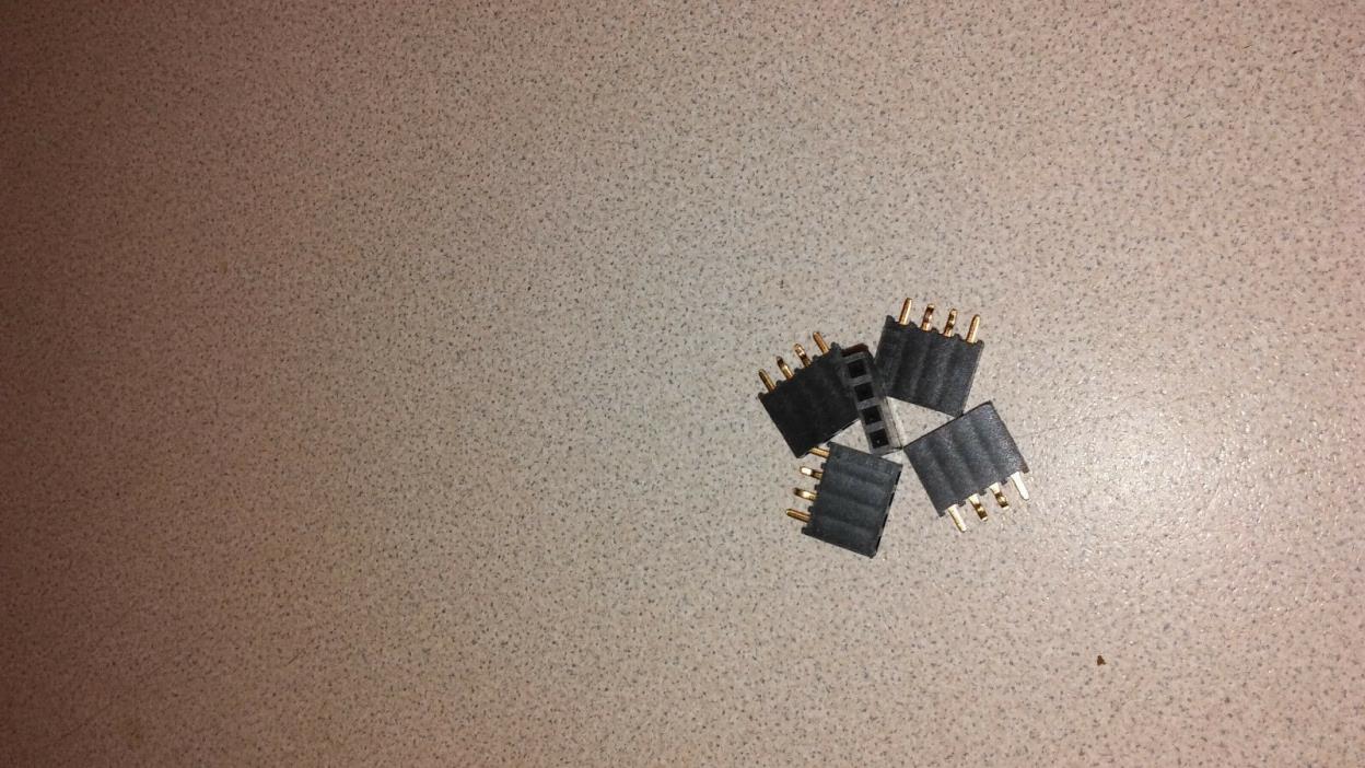 Five 11mm Micro 4-Pin Female Connector plug