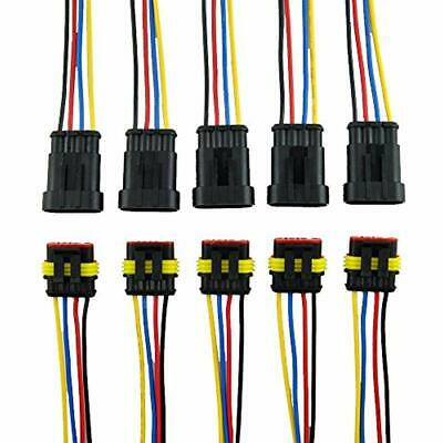 Car Safety & Security 5 Sets 18AWG Waterproof Electrical Connectors Kit 1.5mm (4
