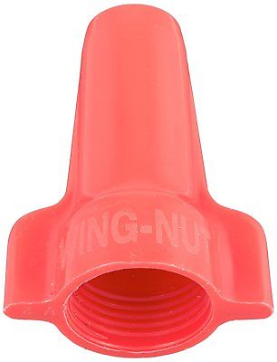 Wing-Nut Wire Connectors 452 Red (500 per Jar)