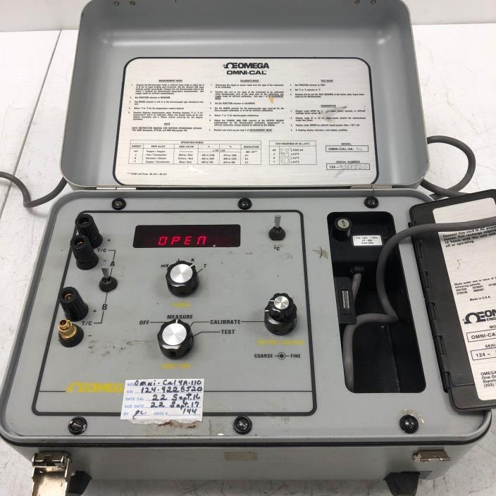 Omega Engineering OMNI-CAL-4A-110 Portable Thermocouple Tester TESTED WORKING