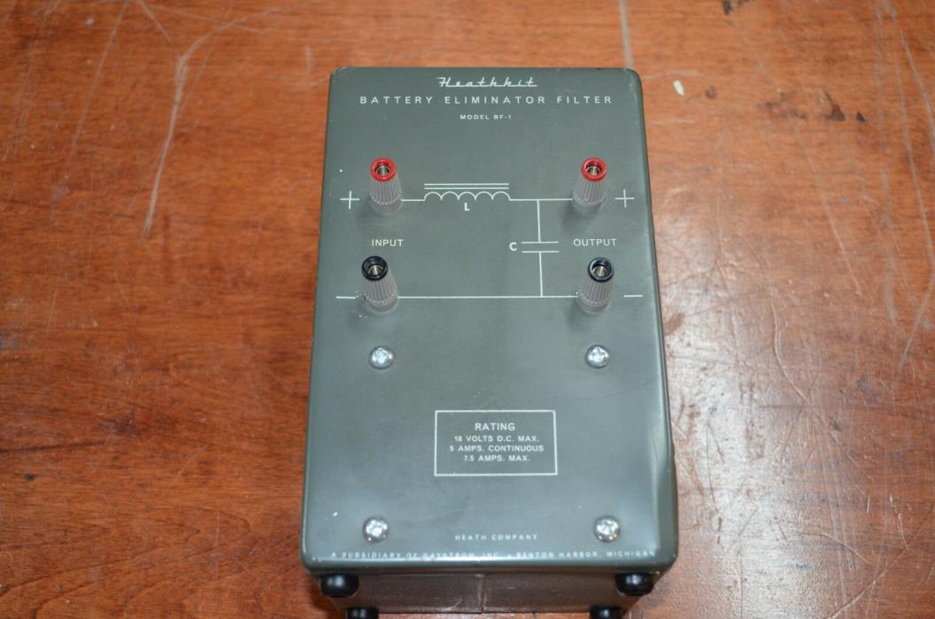 Heathkit Battery Eliminator Filter Model BF-1 Rated at 15 Volts DC and 7.5 Amps