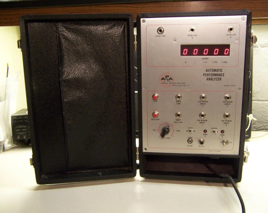 APA Dekan Timing Devices Automatic Performance Analyzer model 741A, Vintage!