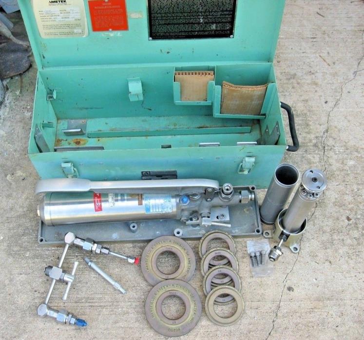 AMETEK Hydraulic Dead Weight Pressure Tester TQ-130 Range 10-1300/100-13000