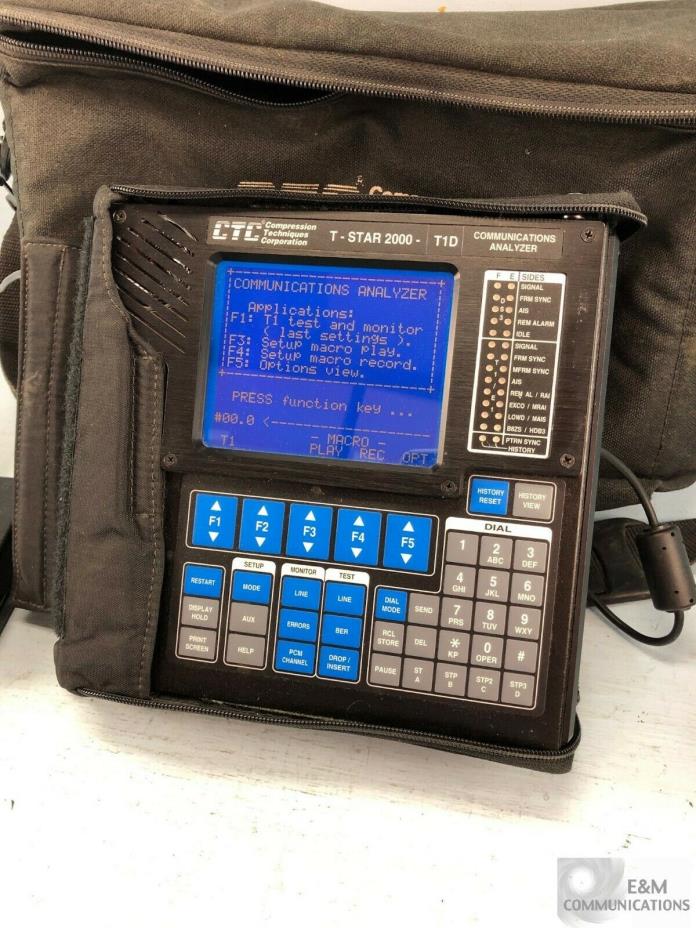 T-STAR 2000-T1D COMPRESSION TECHNIQUES CORP CTC DUAL COMMUNICATIONS ANALYZER A2