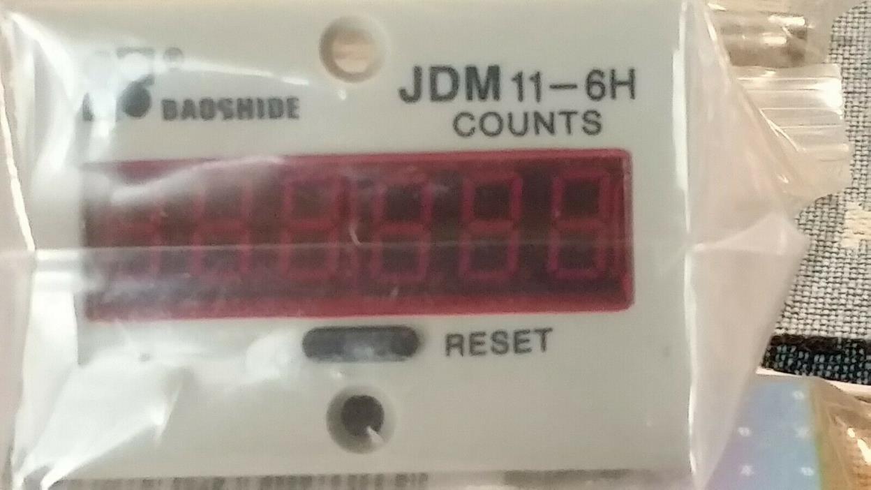 New JDM11-6H 6 Digits Display Electronic Counter Relay Control DC 24V