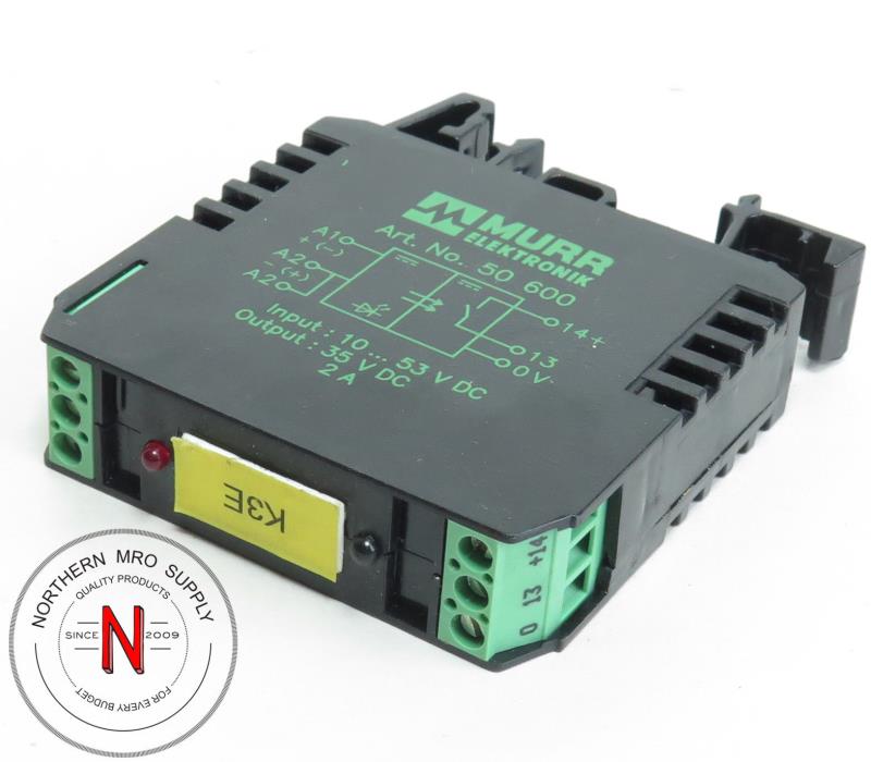 MURR ELEKTRONIK 50-600 OPTO-COUPLER MODULE, INPUT: 10-53VDC, OUTPUT: 35VDC, 2AMP