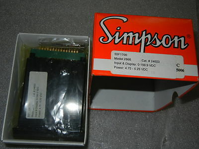 Simpson 2866 DC Voltage Panel Meter, New in Box