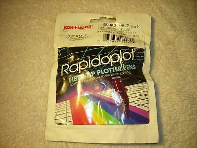 Rapidoplot Fiber-Tip Plotter Pens box of 5 different colors HP style