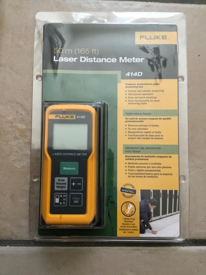 Fluke 414D Professional-Grade Laser Distance Meter (50m/165ft) Brand New