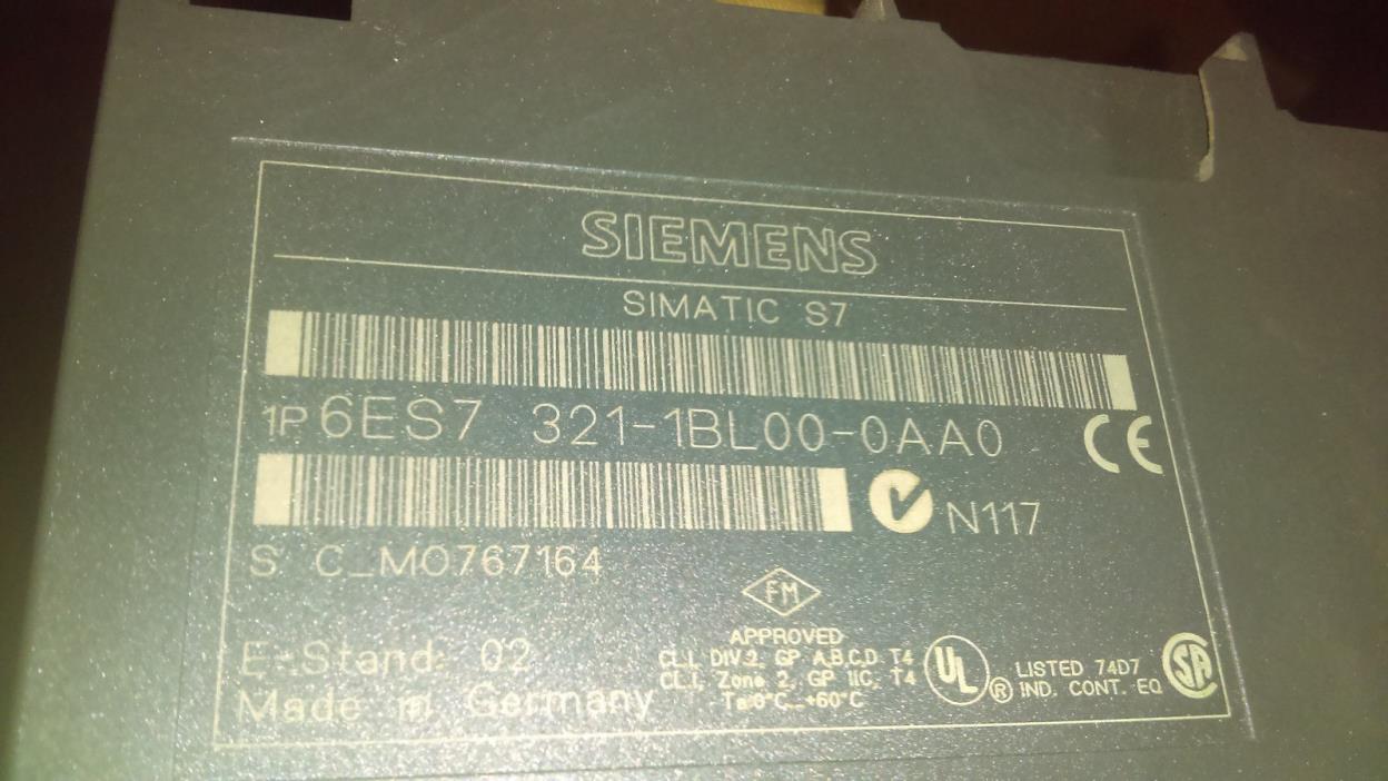 Siemens Simatic S7 6ES7 321-1BL00-0AA0 PLC