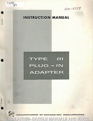 TEKTRONIX Manual TYPE 81 PLUG-IN ADAPTER