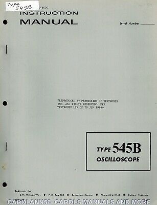 TEKTRONIX Manual TYPE 545B OSCILLOSCOPE