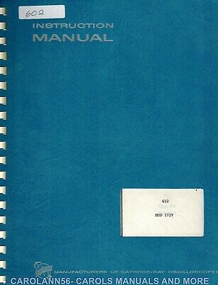 TEKTRONIX Manual 602 DISPLAY UNIT