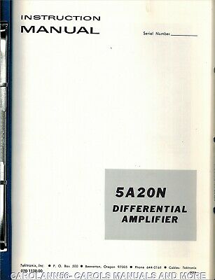 TEKTRONIX Manual 5A20N DIFFERENTIAL AMPLIFIER