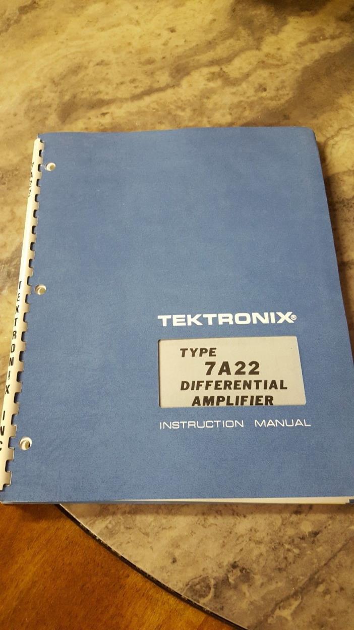 Tektronix 7A22 Differential Amplifier Instruction Manual 070-0931-00