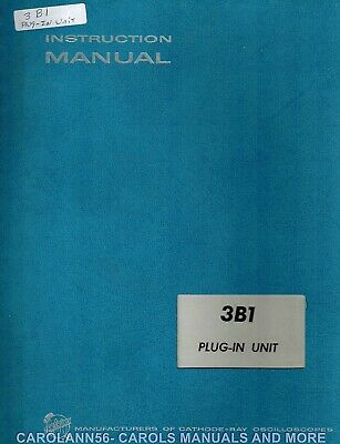 TEKTRONIX Manual 3B1 PLUG-IN UNIT