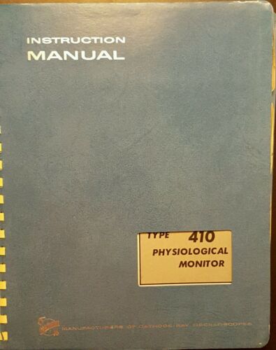 Tektronix type 410 physiological monitor instruction manual vintage booklet