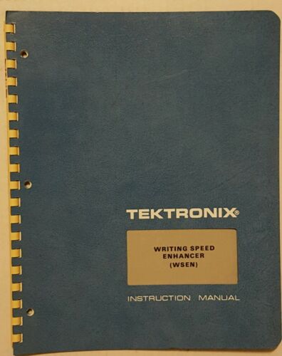 Tektronix writing speed enhancer  (WSEN) instruction manual booklet vintage