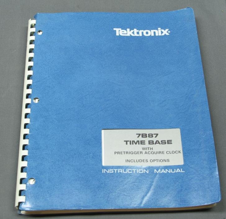 Teltronix 7B87 Timebase Instruction Manual w/ schematics pn 070-2788-00