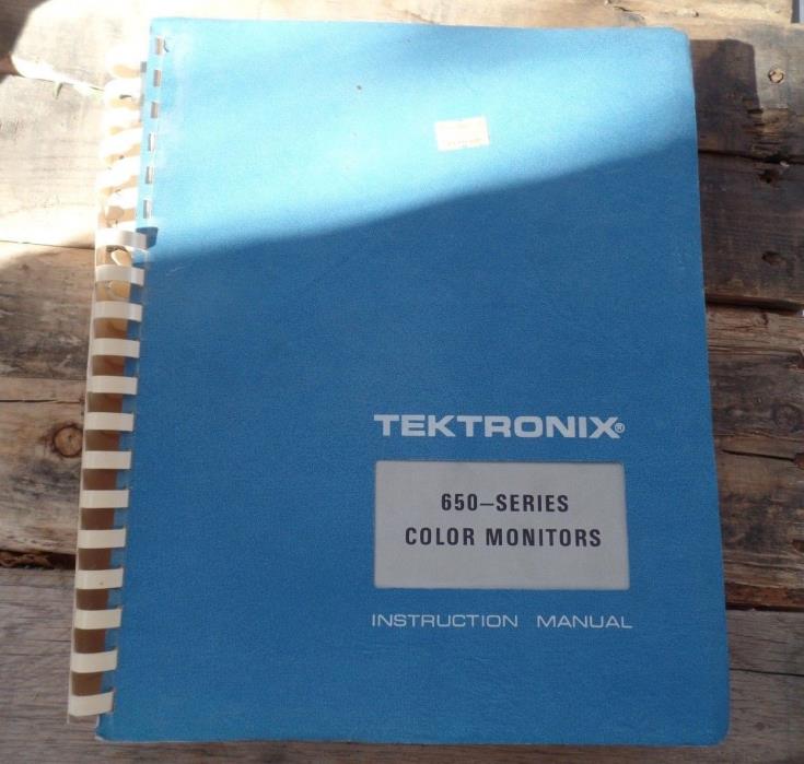 Tektronix 650 Series Color Monitors Manual/ Circuit Diagrams