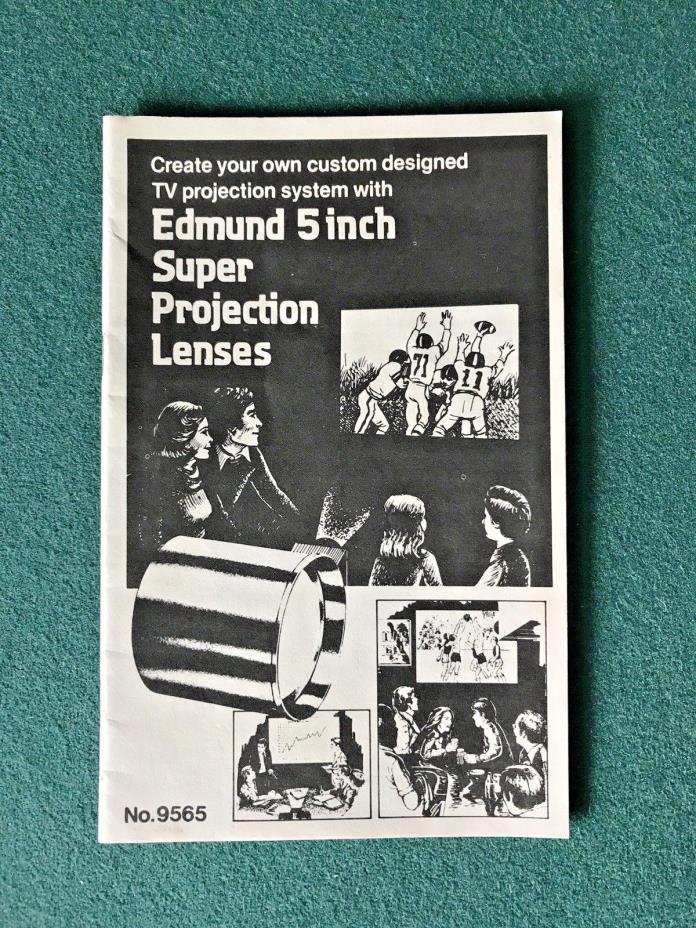 Rare Original Vintage 1978 Edmund 5 inch Super Projection Lenses Manual