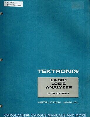 TEKTRONIX Manual LA501 LOGIC ANALYZER with Options -Instruction