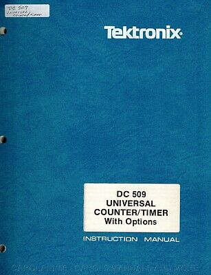 TEKTRONIX Manual DC 209 UNIVERSAL COUNTER TIMER With Options