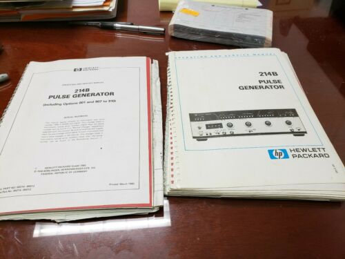 HP 214B Pulse Generator Operating & Service Manual w/Schematics P/N 00214-90012