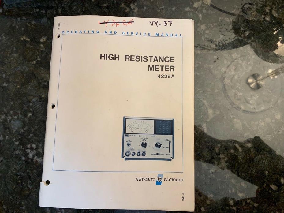 HP / Agilent 04329-99001 High Resistance Meter 4329A Operating + Service Manual