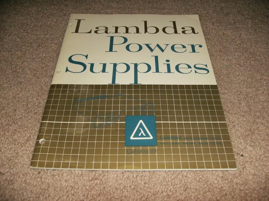 LAMBDA POWER SUPPLIES BOOK - 1958