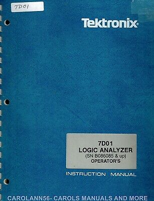 TEKTRONIX Manual 7D01 LOGIC ANALYZER - Operators