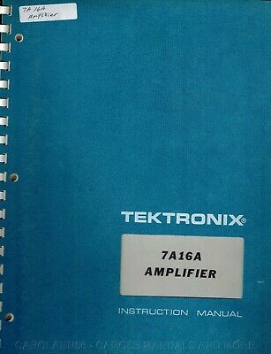 TEKTRONIX Manual 7A16A AMPLIFIER